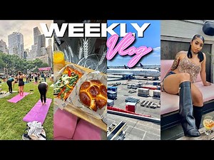 WEEKLY VLOG! Yoga in NYC + Trip to ATL + Lash Appointment + New Restaurants & MORE | Double C