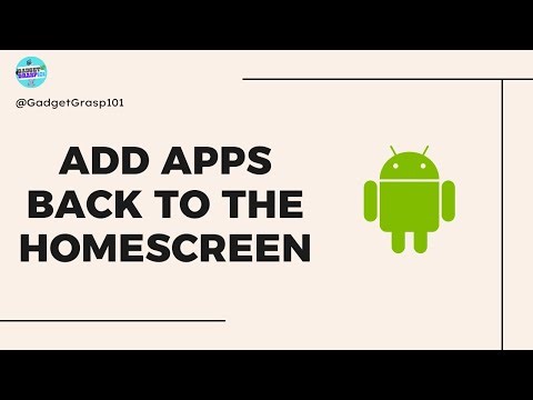 How To ADD APPS BACK TO THE HOMESCREEN ON ANDROID | APPS NOT SHOWING ON HOME SCREEN