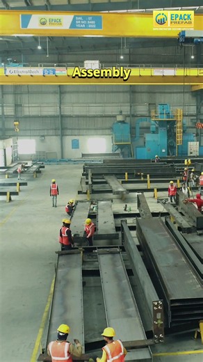 How Steel Structures Are Made | Pre Engineered Building Manufacturing #shorts #youtubeshorts
