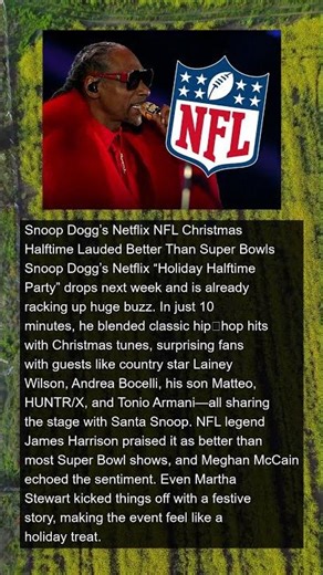 Snoop Dogg NFL Christmas Halftime Better Than Super Bowls?!? | #news #shorts