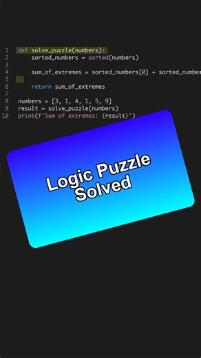 Solve logic puzzles like a pro! 🧠 Discover efficient techniques using Python. 🚀 --- Get the Python for AI course 6 projects at the link in bio. 🐍