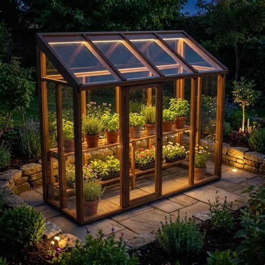 DIY Lean-to Greenhouse Plans | Wood Patio Garden Glasshouse Blueprint (PDF Download) - Etsy