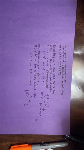 Functions Degrees-> Even versus Odd