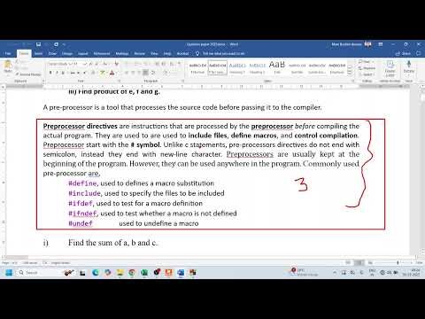 I SEM BCA SEP - Solved Question paper - UNIT IV Question No -8 - December 2024