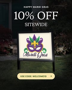 Let the good times roll 🎉 Turn your yard into part of the celebration with Yardsy’s customizable Mardi Gras inserts — easy to swap, fun all season long | Yardsy