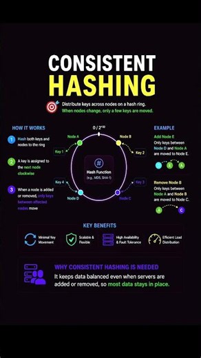 Consistent Hashing #programming #hashing #coding #systemdesign #java #distributedsystems