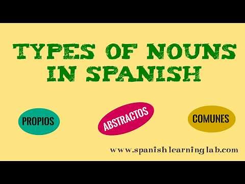 Types of Nouns in Spanish: List and Examples