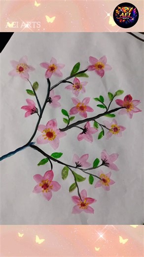 Amazing Flower Art Tutorial 🌸| Easy & Satisfying DIY Floral Design | AEI Arts #art #viral #tranding