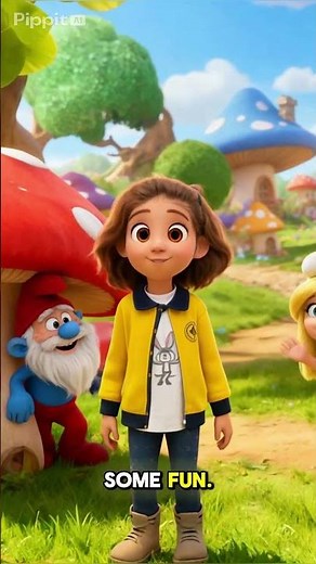 Mira’s Magical Adventure in the Smurfs Village! 🌟🍄