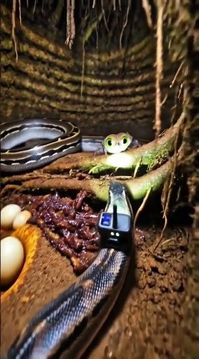 Calabar Burrowing Python POV: Micro Camera Hunts in Moist Tropical Underground Tunnels