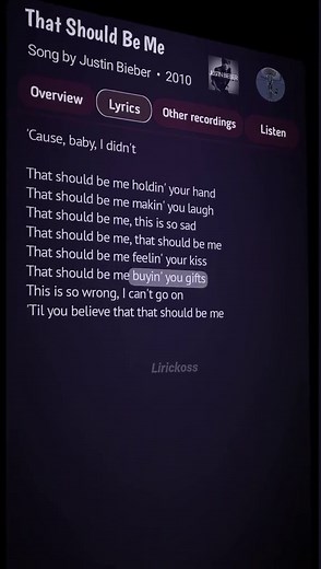 That should be me 😫🎧 #lyrics #music #song #justinbieber #lirickoss | that should be me