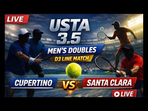 🎾 LIVE USTA 3.5 Men’s Doubles | D3 Line Match | Cupertino vs Santa Clara #live #tennis