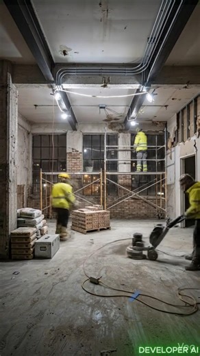 Industrial Loft Night Transformation | Abandoned to Modern Renovation Timelapse #architecture