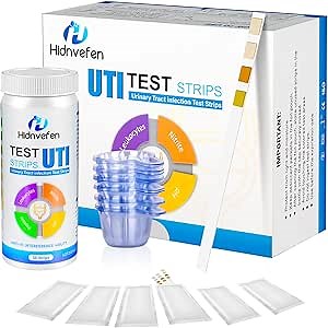 4-in-1 UTI Test Strips, Full Panel Urinary Tract Infection Test Kit at Home for Women Men Kids, Urinalysis Leukocytes, Nitrites, PH, Protein Urine Strip for UTI and Bladder