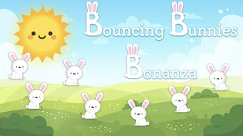 Interactive Spelling & Vocabulary Digital Sticker Game- Bouncing Bunnies Bonanza