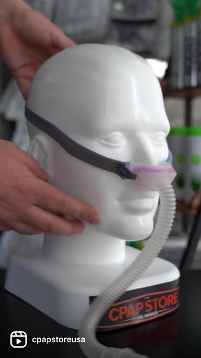 ResMed AirFit N30 Nasal CPAP mask is the lightest mask on the market featuring a soft under the nose cushion and a slip on headgear. This mask is ideal for those who breathe through their nose, side sleeper, wear reading glasses, or even claustrophobic. #cpapmask #cpapmachine #cpapstoreusa