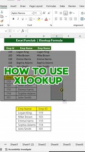 XLOOKUP Function in Excel 😀 #exceltips #exceltricks #exceltutorial #explore | excel_funclub