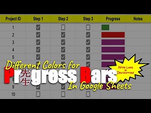 Different Colors for Progress Bars in Google Sheets