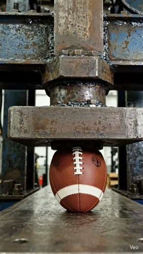 blast a football by hydrolic #hydrolicpress #shorts