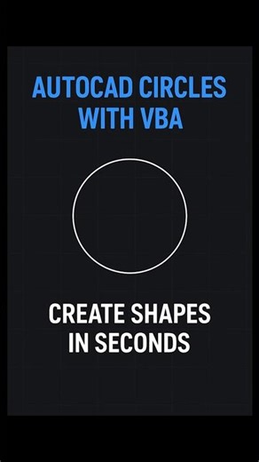 One Line of Code Creates Perfect AutoCAD Circles #VBA #Tutorial #Shorts