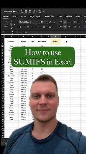 How to use SUMIFS in Excel! #excel #exceltips #exceltricks #exceltutorial #microsoftambassador #greenscreenvideo