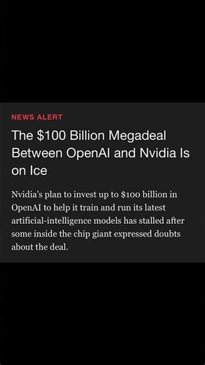 The $100 Billion Megadeal Between OpenAI and Nvidia Is on Ice