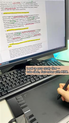 ugee on Instagram: "For students who want cleaner, faster notes 🥰 M708 makes digital note-taking simple and organized. Perfect for lectures, homework, and study nights.✍️ Black Friday deal is live now.👀👉link in bio #digitalnotes #notes #notetaking #tablet #ugee #ut3 #ereader"