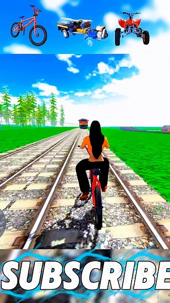 ALL VEHICLES TRAIN JUMP 😱 CHALLENGE | VIDEO | INDIAN BIKE DRIVING 3D GAME 🎮