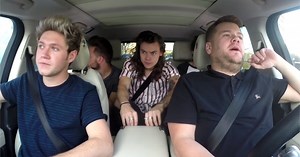 One Direction : leur "carpool karaoke" délirant avec James Corden fait le buzz