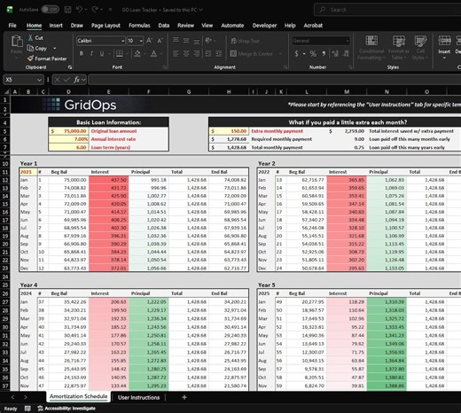 GO Loan Calculator - Etsy UK