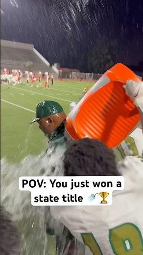 Coach got a championship shower 🤣☔️ #shorts