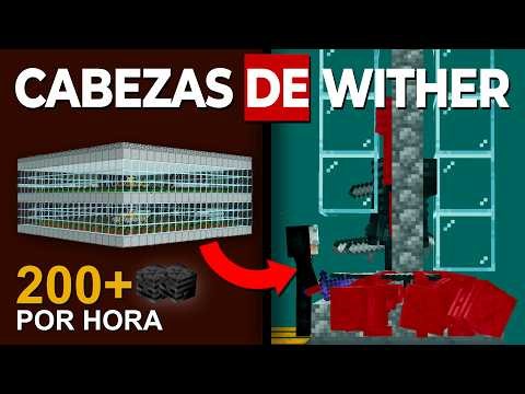 Granja de ESQUELETOS del WITHER Minecraft 26.2 Java - 200+ Cabezas por Hora!