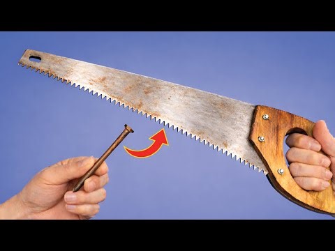 A clever way to sharpen a wood saw blade to razor-sharpness!! A great idea!