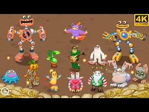 Gold Island - All Single Element Monster (My Singing Monsters) 4k