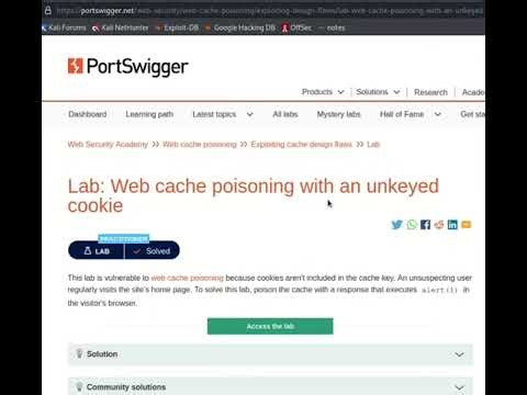 Portswiggwer Lab :Web cache poisoning with an unkeyed cookie
