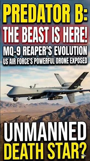 Crazy in the Air: The Story Behind the MQ-9 Reaper, the Successor of Predator B #usa #mq9reaper