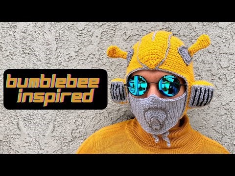 I crocheted a Bumblebee transformers Inspired beanie