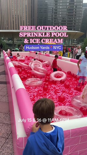 World's Largest Outdoor Sprinkle Pool & Ice Cream Celebration in NYC