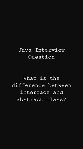 Interface Vs Abstract Class | Java Interview Questions #java #dsa #interviewquestions #codingshorts