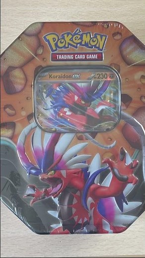 Pokémon TCG: Slashing Legends Tin – Koraidon ex (1 Foil Promo Card & 4 Booster Packs) #pokemon
