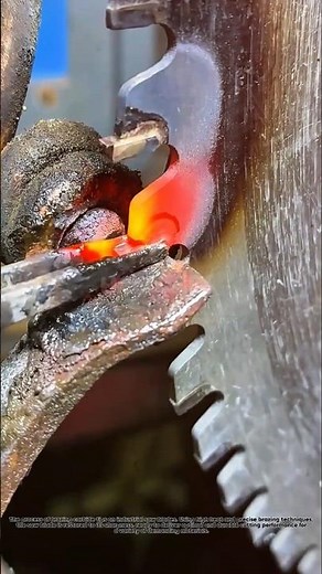 The process of brazing carbide tips on industrial saw blades