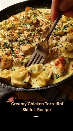 Creamy Chicken Tortellini Skillet