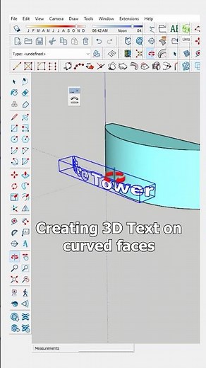 Creating 3D text in SketchUp with Shape Bender plugins! #3Dtext #sketchup3D #nicetower #shapebender