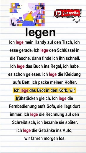 Deutsch lernen mit „legen“ im Alltag | A1–B1