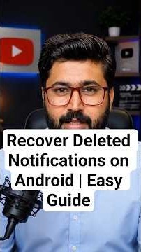 Recover Deleted Notifications on Android | Easy Guide #tech #shorts