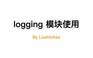 logging模块使用