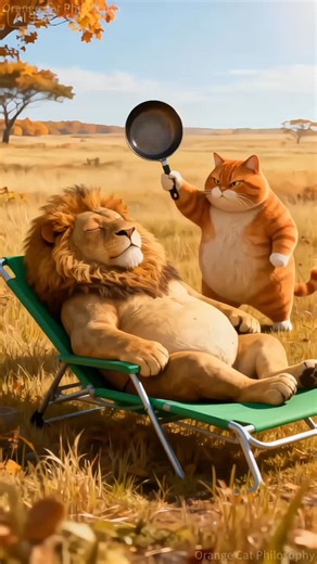 Mst Animation 1.2M on Instagram: "The Ultimate Revenge: Orange Cat and Tiger vs. Boss Rhino! 🦁🐱💥 An epic showdown you've never seen before! It all starts when a mischievous Orange Cat pranks a sleeping Lion. But when a muscular Rhino with a Gatling gun enters the scene to bully them, the Lion transforms into a fierce Tiger-Lion warrior! 🐅🔥 Watch how they use a pumpkin house, a giant cannon, and some serious teamwork to turn the Rhino into a stylish motorcycle! 🏍️✨ Don't miss the hilarious