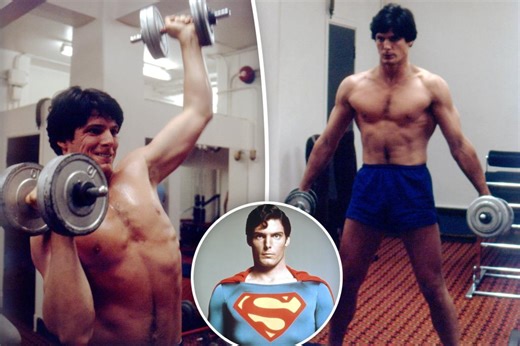 Shirtless Christopher Reeve displays buff bod as he works out for ‘Superman’ in never-before-seen 1977 photos