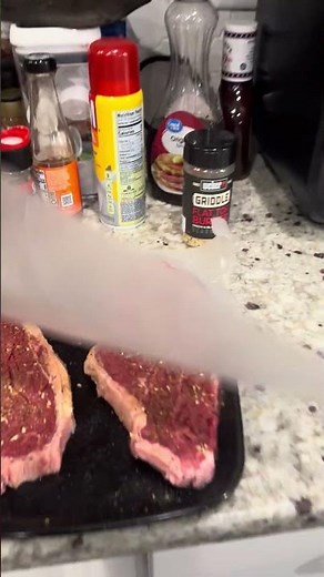 NY Strip Steaks Sizzling in the Pan | Steak Night at Home