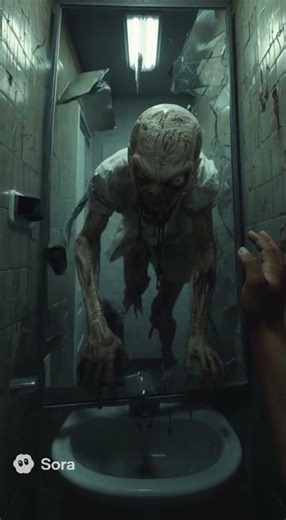 It wasn’t my reflection. (Bathroom Mirror Horror, POV) #scary